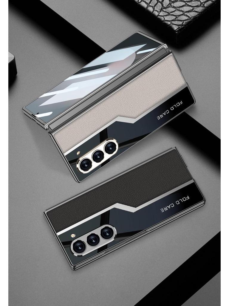 Samsung Galaxy Z Fold6 Electroplated Leather Protective Case