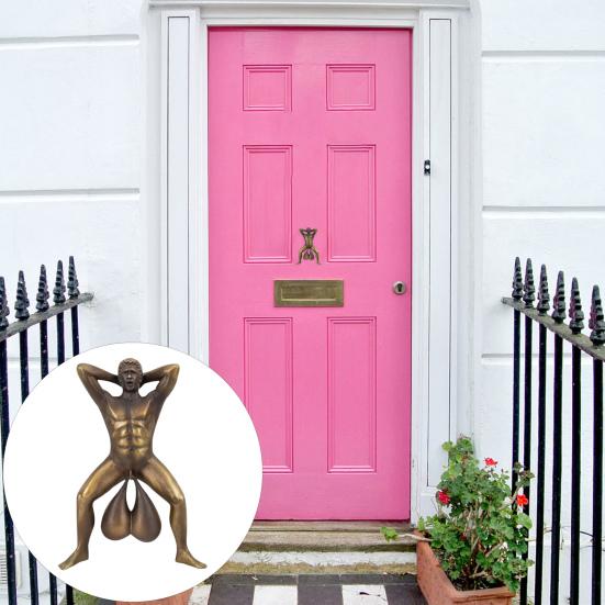 Male Prank Doorbell Funny Naked Man Door Knocker Easy To Install Prank Male Doorbell Decoration Gift for Friends