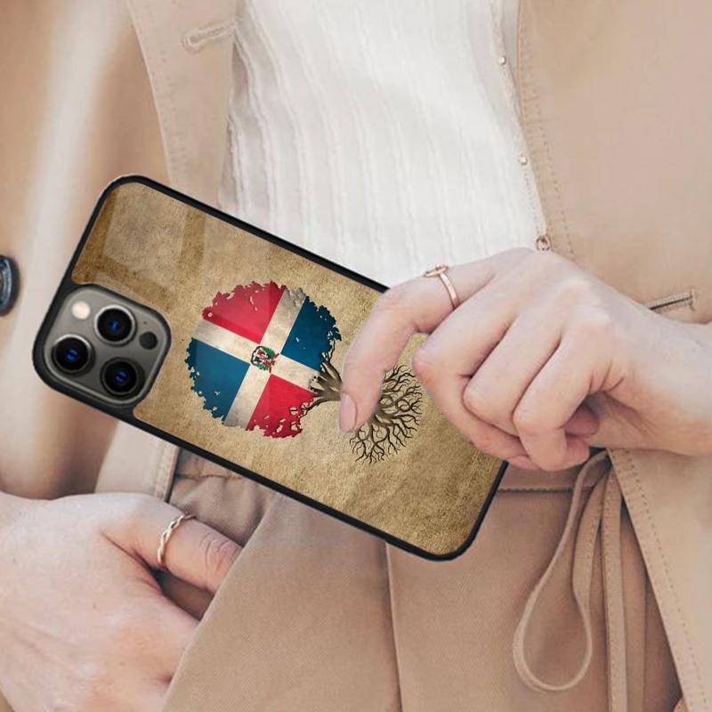 Dominican Republic Flag Back Magnetic Phone Case For APPLE iPhone 17 Air 16 14 13 12 Pro Max 15 Plus Wireless MagSafe Cover