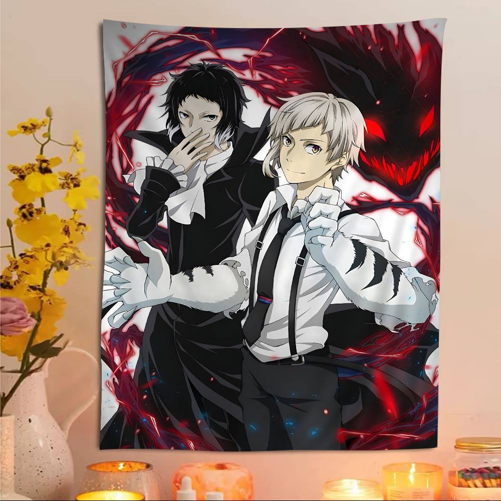 

Cartoon Figure Bungo Stray Dogs Anime Tapestry Indian Buddha Wall Decoration Witchcraft Bohemian Hippie Wall Hanging Sheets 74x94cm(29x37in)