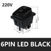 1/5/20PCS 3 Position 6 Pins KCD4 Waterproof Switch ON-OFF-ON Rocker Switch 12V Power Switch self-Locking 16A 250VAC 20A125VAC