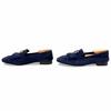 Great HERMES Loafers Royal Navy System Suede Leather Women 39 192232Z Used