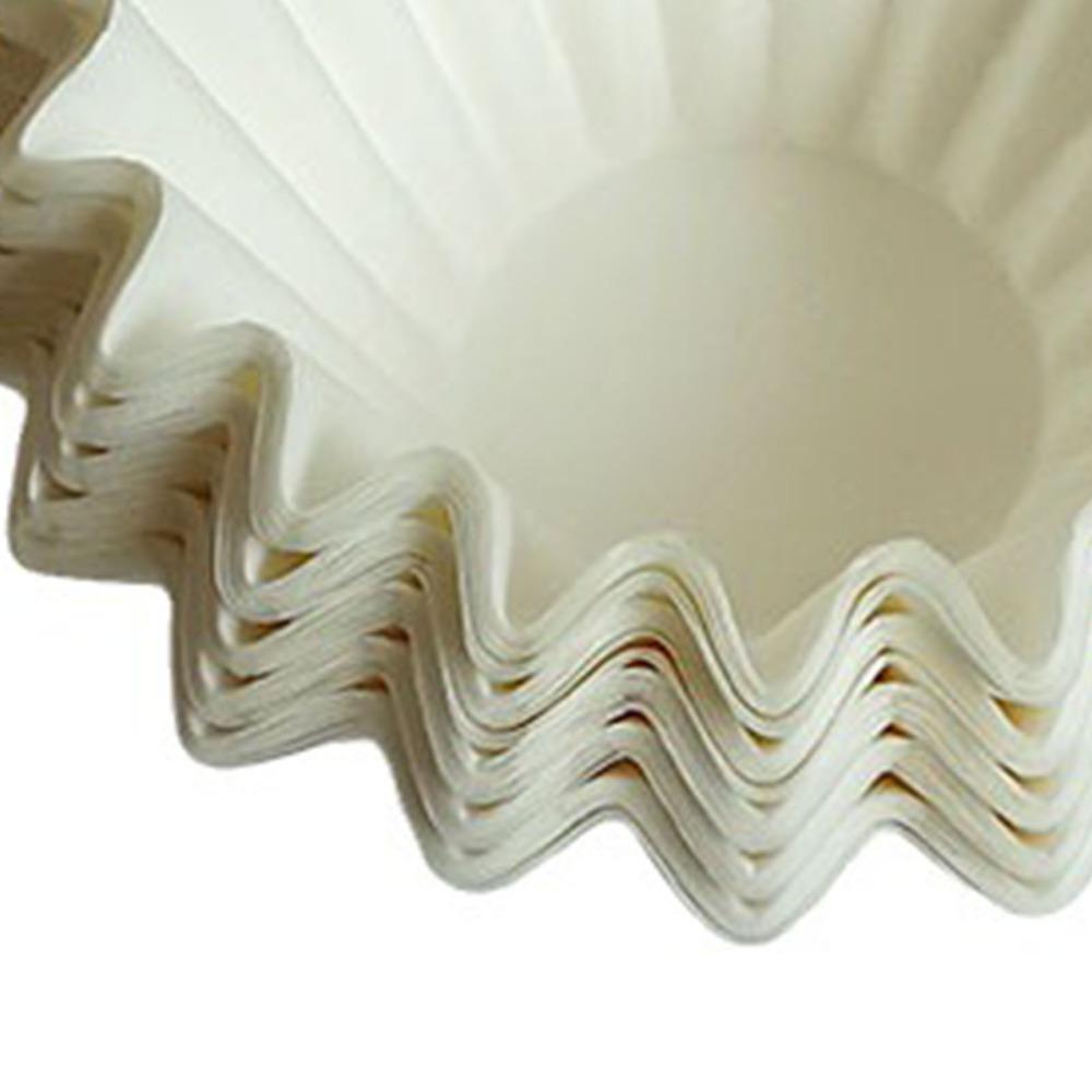 100 Pcs Durable 185mm Coffee Filter Paper Round Shape Flat Bottom Disposable Coffee Strainer Paper Filter Home Use