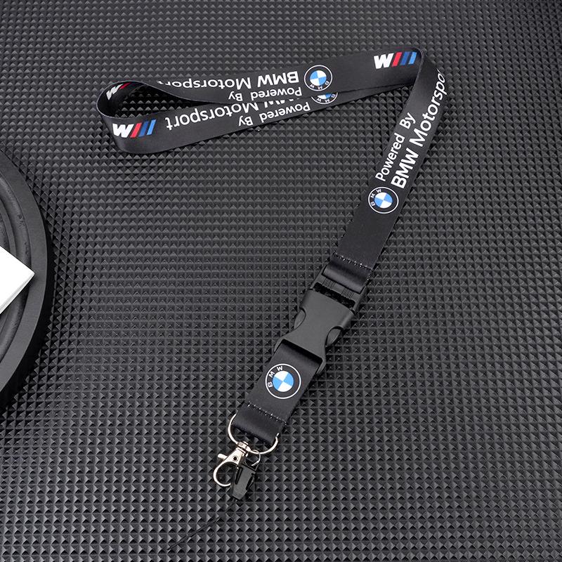 NTSM5 Lanyard Nylon Style Keychain Key Strap Holder&Staff ID Cards For Bmw E46 E36 G20 E90 E60 F30 F10 E39 X1 M Performance Stickers