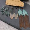 3 Pairs Boho Gypsy Earrings Tribal Ethnic Tassel Turquoise Ear Hook Drop Dangle₊