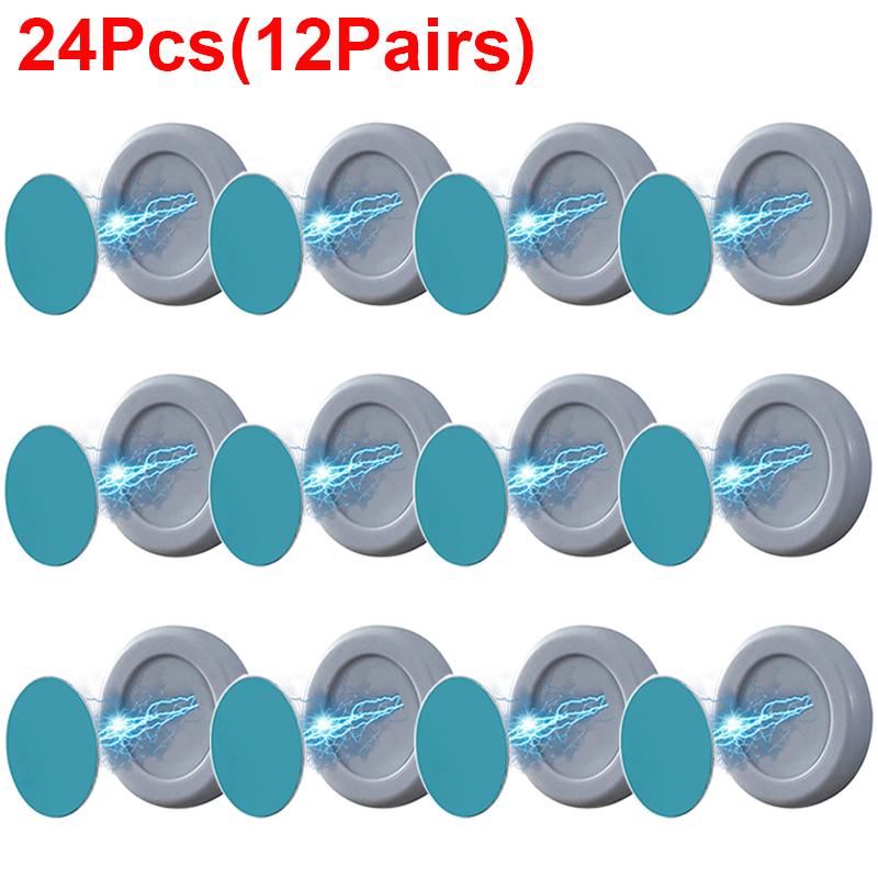 

24/2 шт. Магнитные крючки с защитой от потери, настенное крепление, магнитный держатель для пульта дистанционного управления, крючки, держатель для хранения наклеек на холодильник, домашний органайзер, крючки