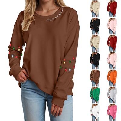 Ladies' Loose Comfortable Casual Fashionable Christmas Printed Sweatshirt Top