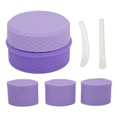 Reise Silikon Make-up Behälter Set mit 3 Spendern Nachfüllbare Leere Silikon Cremetiegel mit