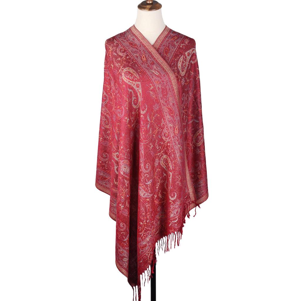 Traditional Inspired Crochet Wrap With Sun Protection Dust Barrier For Women Midlength Color10