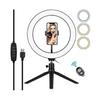 18 tums Ring Light med Stativ & Telefonhållare - Dimbar LED-bordslampa för Smink, Videor & Livestreaming