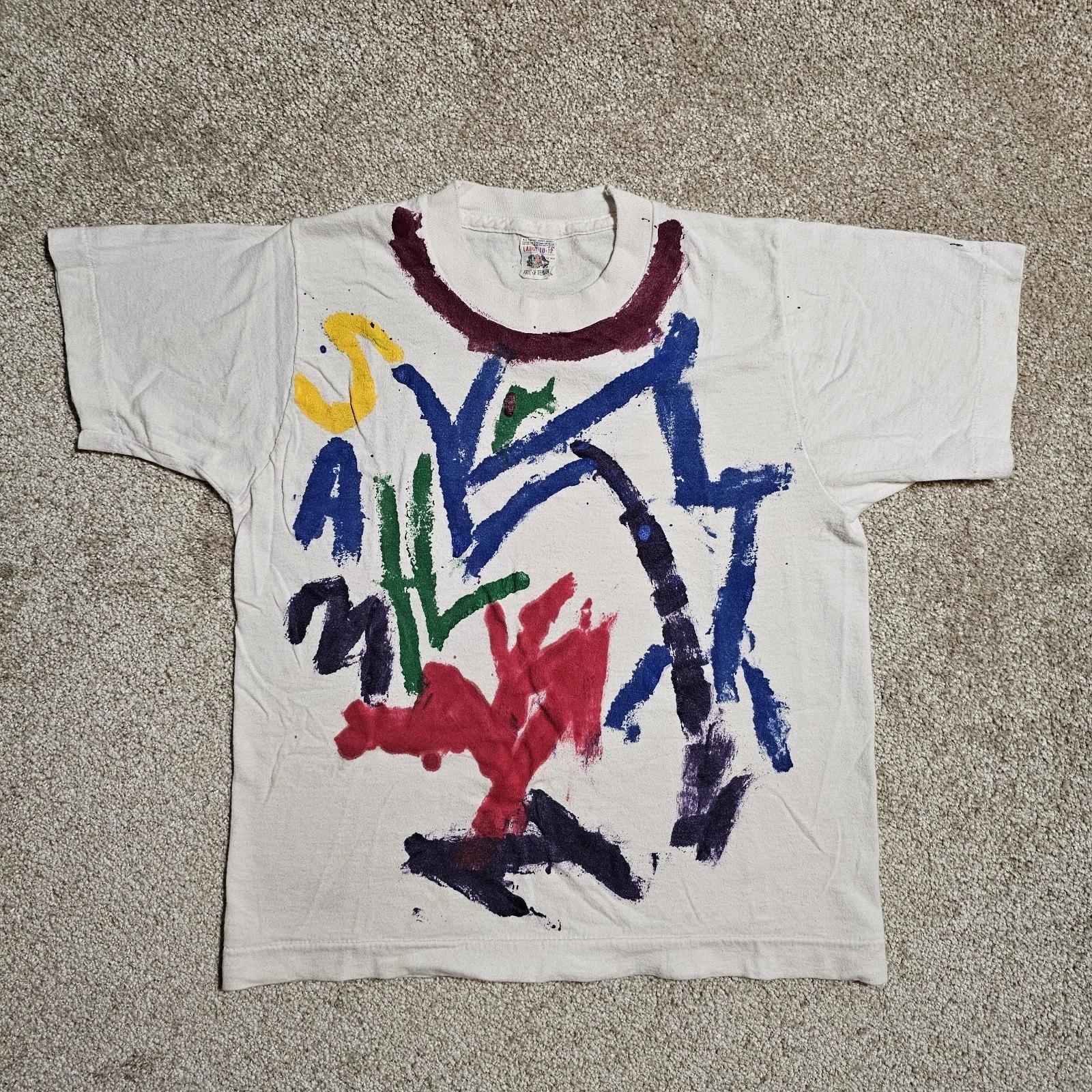 

Vintage 90s Blank Painted SAM Single Stitch T-shirt Mens XS FOTL Mandela Grunge S