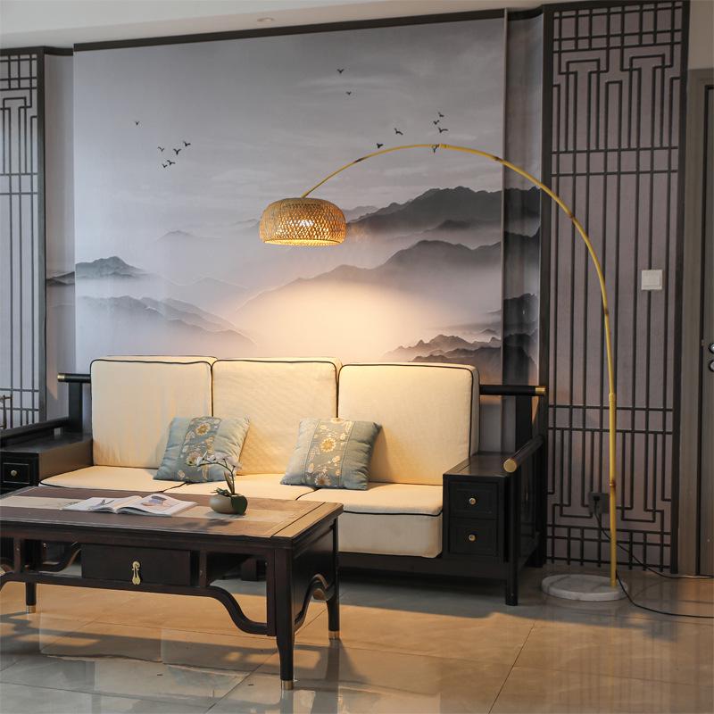 Wabi-Sabi Retro Zen Floor Lamp for Living Room, Study, or Bedroom