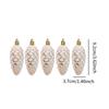5x Christmas Tree Pinecones Ornaments Shatterproof Shiny Xmas Pinecones Small