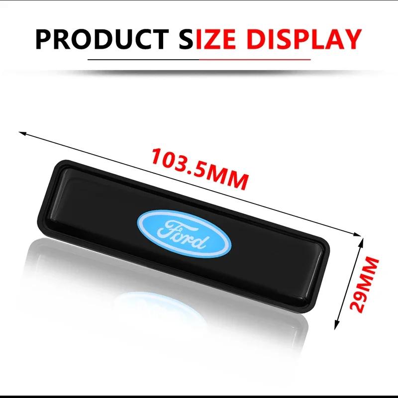 New 2026 Car Sticker Auto Accessories Car Front Hood Grille Logo LED Light For Ford Fiesta Ranger Focus Kuga Mustang MAX Transit