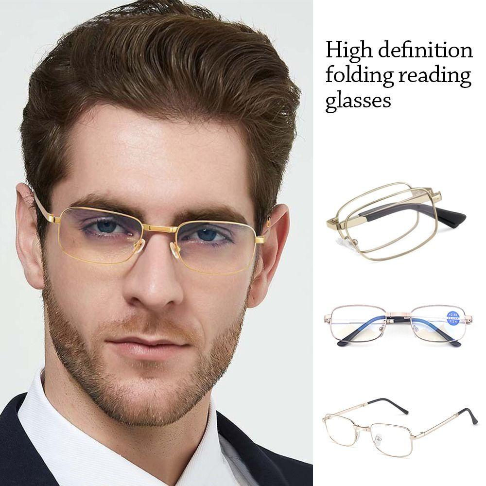 Folding Presbyopia Eyeglasses Blue Ray Blocking Biofocal Eyeglasses Optical Eyewear  for Men Women