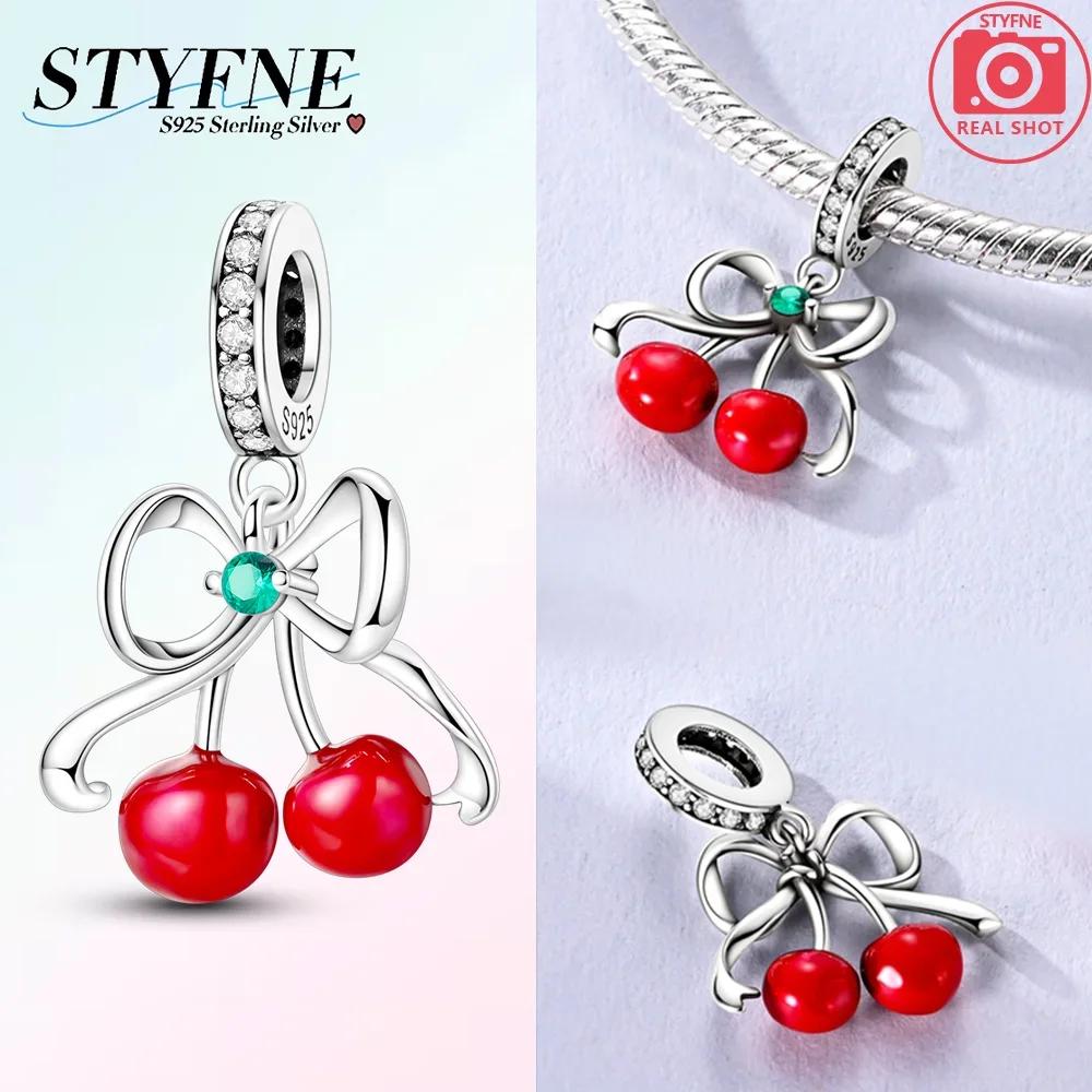 Original Color-Changing Rose Pendant Cherry Butterfly Girl Cat Copper Charms Bead Fit Bracelet Accessory Gift Diy Jewelry
