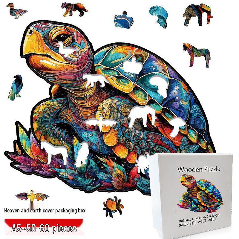 Irregular Animal Dog Penguin Wooden Puzzle in Stock