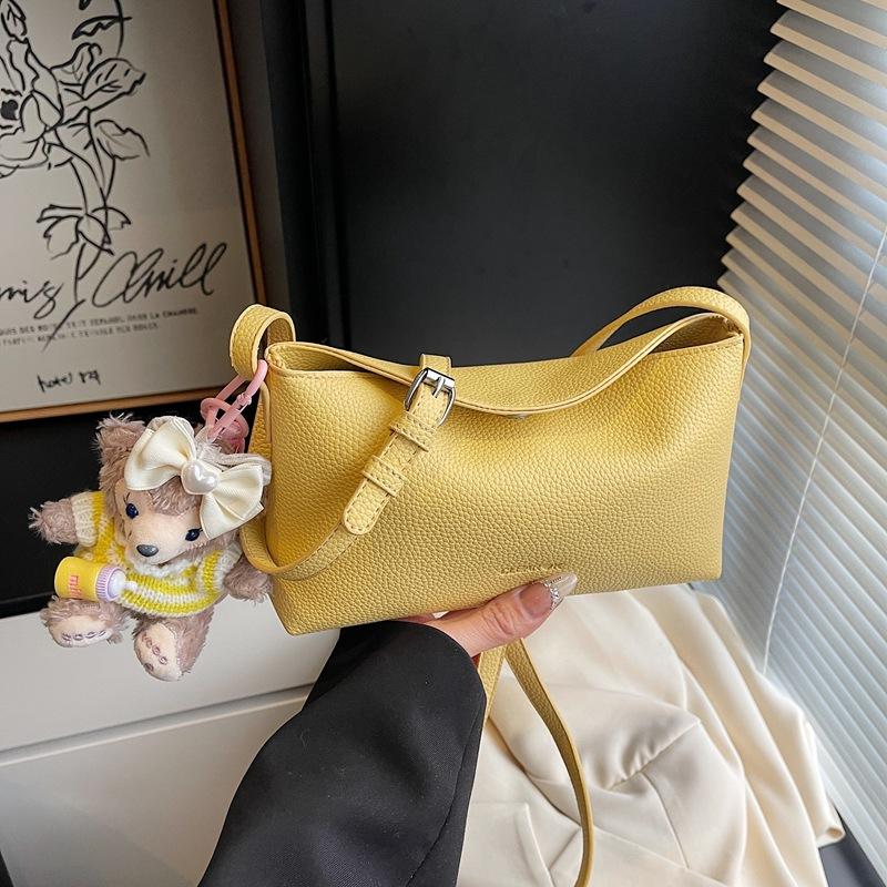 Premium Sense Simple Commuter Small Square Bag Women'S Trend Casual Foreign Style Shoulder Messenger Bag