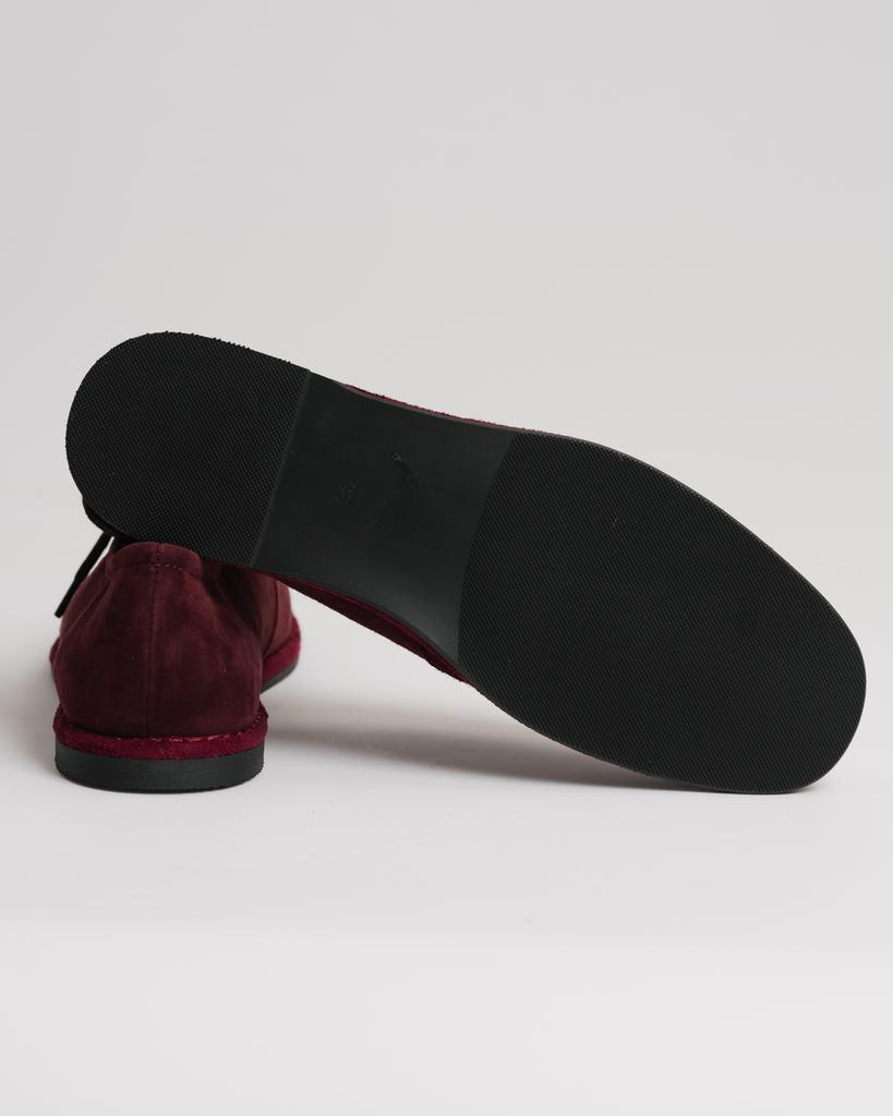 Flat Shoes Krula 638210 36 Burgundy Suede