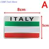3D Aluminum Italy car Sticker  For chevrolet skoda honda Auto Badge Decal Italy Flag Car-styling accessories Emblem stickers