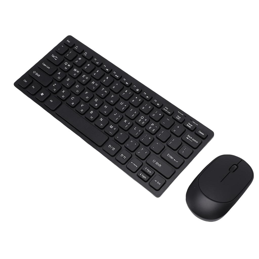 Keyboard Mouse Combo Slim Lightweight 2.4GHz Wireless 78 Key Korean Keyboard with Silent Mouse for PC Laptop