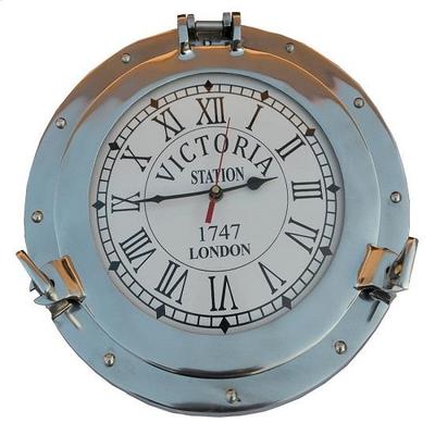30,48 cm Analógové hodiny námornej lode so svetlíkom Hliníkové námorné nástenné hodiny Home Decor Victoria Station London 1747 Clock
