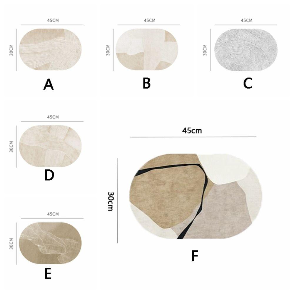 High Temperature Resistance Coasters Waterproof Placemat Oval PVC Leather Table Mats Cooking Table