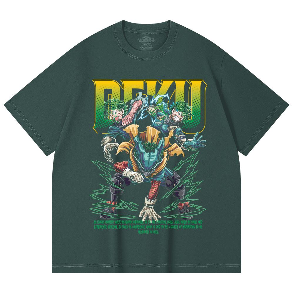 230 Gsm 100% Cotton My Hero Academia V15 Deku Print Unisex Heavy Cotton T Shirt