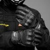 Retro Motorcycle Gloves Unisex Soft Leather With Airflow Perforated Knuckles Touchscreen Fingers for Vintage Riding Style Gloves
