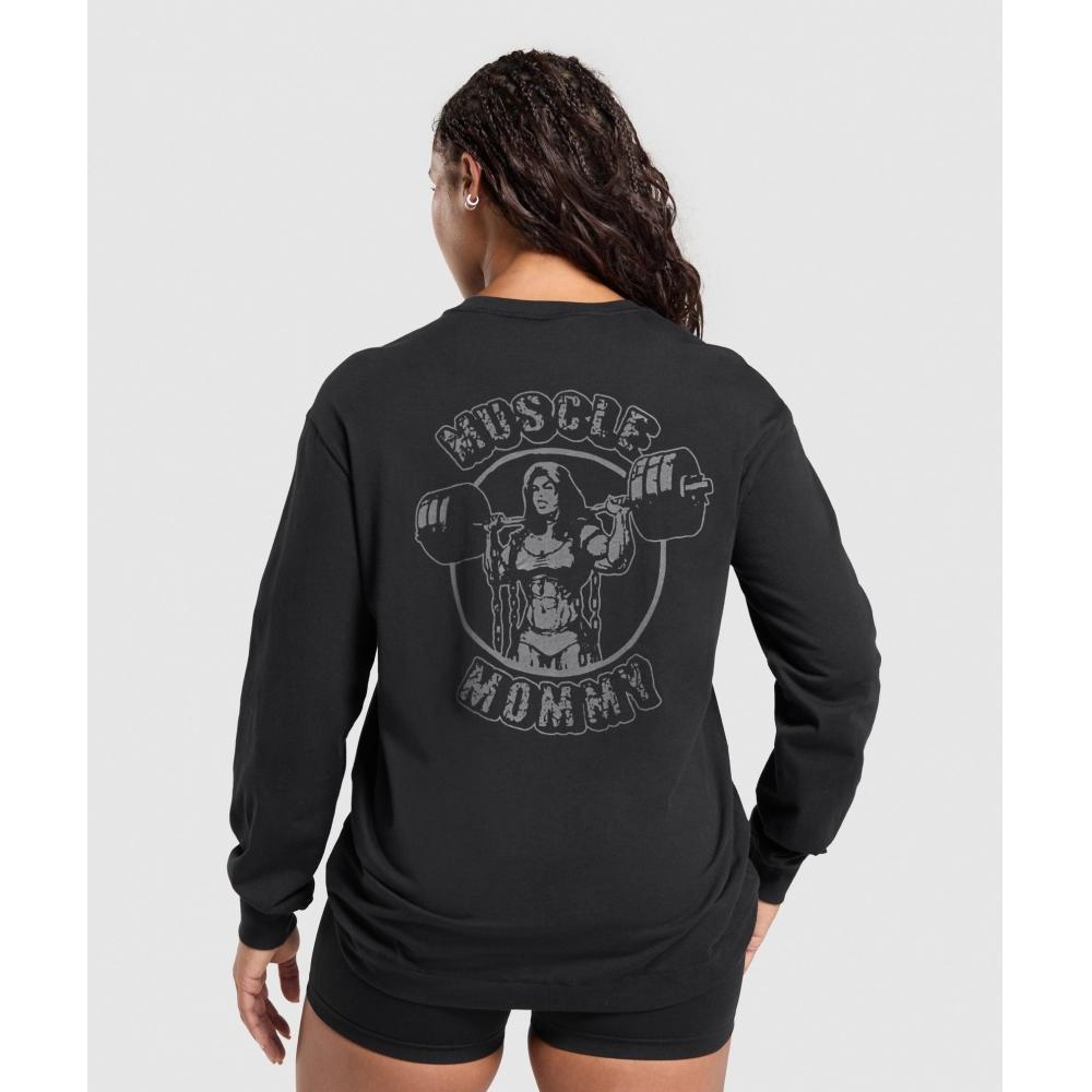 

Gymshark Gritty Muscle Mommy Long Sleeve Top Black B2c9a Bb2j