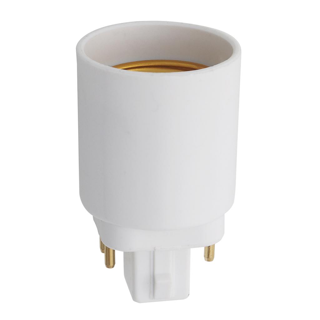 Ceramic G24 to E26 E27 Socket Adapter 2 Pin 4 Pin Gx24 Short Type Heavy Duty Secure Connection Compact Design