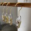 Transparent Acrylic Lingerie Hanger with S-Shaped Hook for Clothes, Fabrics, and Children's Wear.