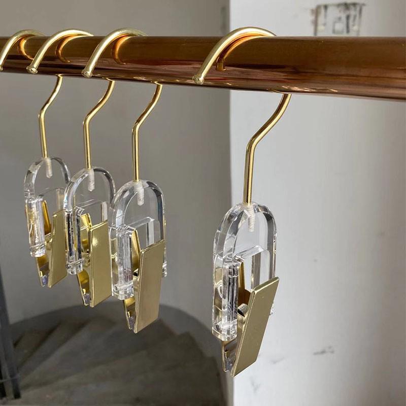 Transparent Acrylic Lingerie Hanger with S-Shaped Hook for Clothes, Fabrics, and Children's Wear.