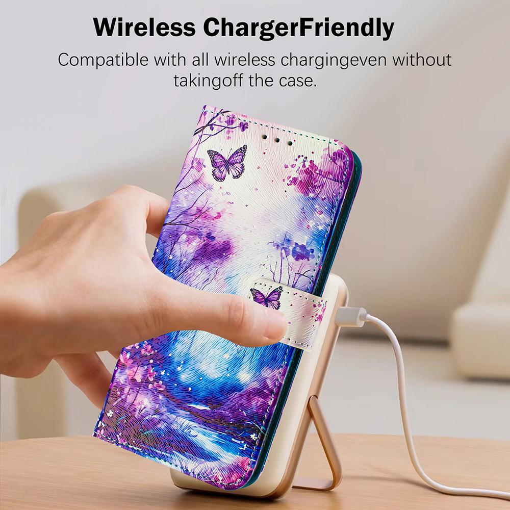 Coloured Drawing Wallet Case for Realme C67 C65 C63 C61 C55 C53 C51 Narzo 60 50 Pro 60X N55 N53 Shockproof Stand Phone Cover