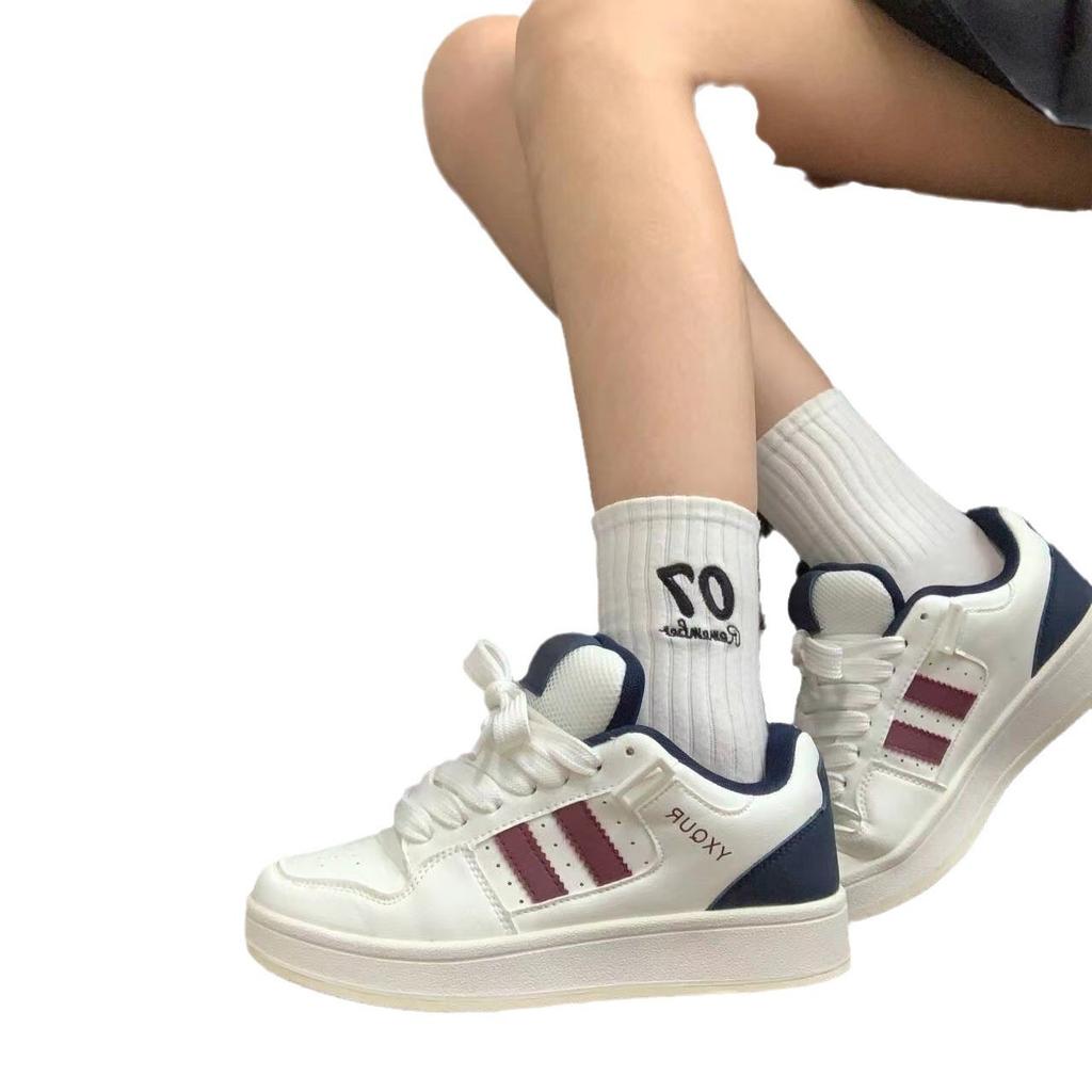 Shoes Versatile Ins Sports Shoes Women's 2025 Autumn New Flat-bottomed Lightweight White Shoes Casual Board Shoes