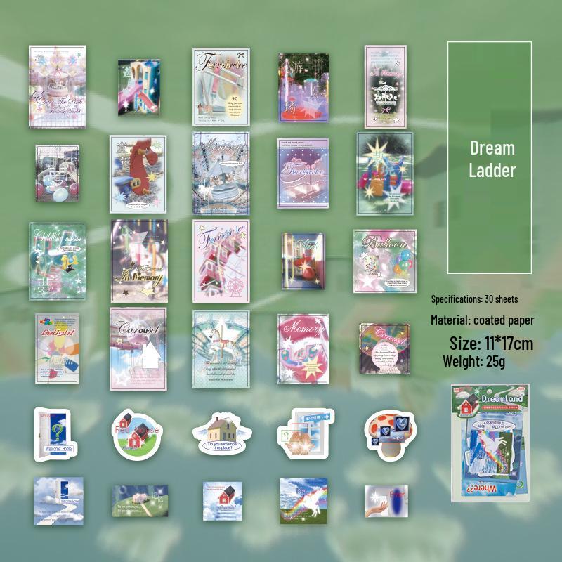 Yuxian Illusion Memory Pack: 30 Декоративных Ретро Шрифтов, 4 Стиля для Ведения Дневника DIY Проектов.