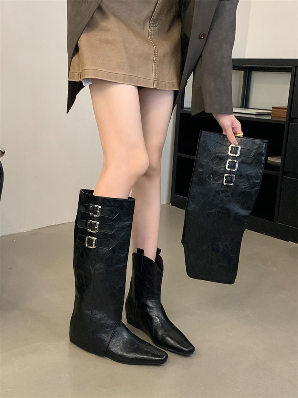 мода Острый Носок Женские Сапоги до Колена Челси Ботас 2024 Новые Поступления Модные — фото 4