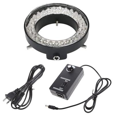 Restars LED Ring Light for Stereo 60 LED 62mm Inner Power Adapter Adjustable Microscopes, Long-Life High-Brightness Beads, Diameter, Included,