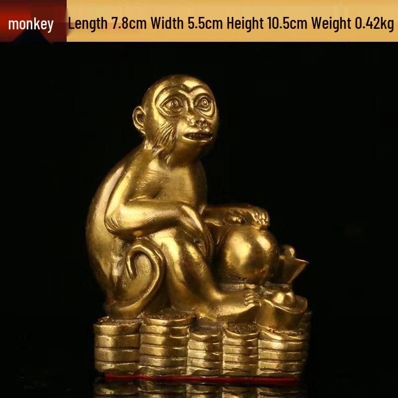 Chinese Zodiac Bronze Brass Ornaments: Rat, Ox, Tiger, Rabbit, Dragon, Snake, Horse, Sheep, Monkey, Rooster, Dog, Pig Crafts