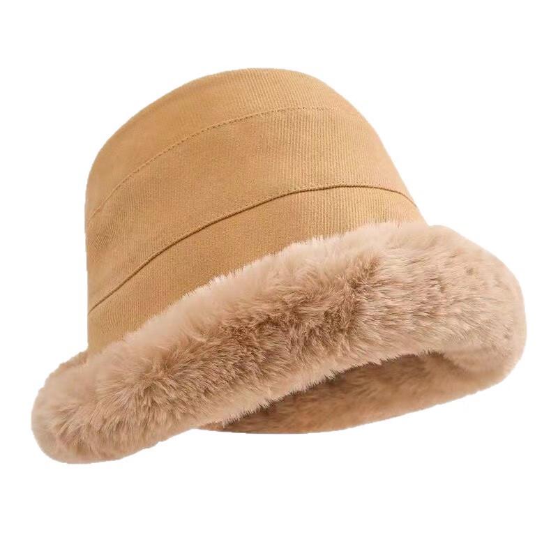 Unisex Winter Plüsch Bucket Hat mit Ohrenklappen