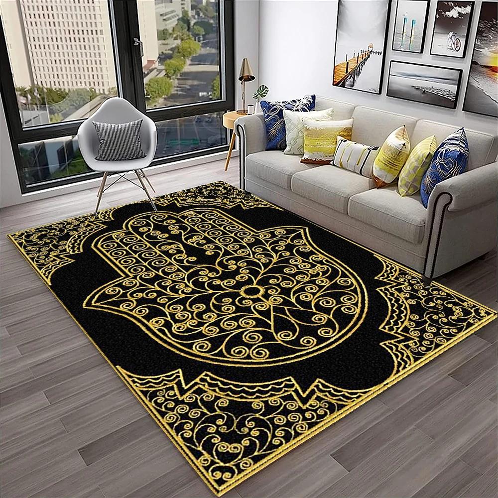 3D Evil Eye Nazar Tree of Life Carpet Rug for Home Living Room Bedroom Sofa Playroom Doormat Decor,Area Rug Non-slip Floor Mat