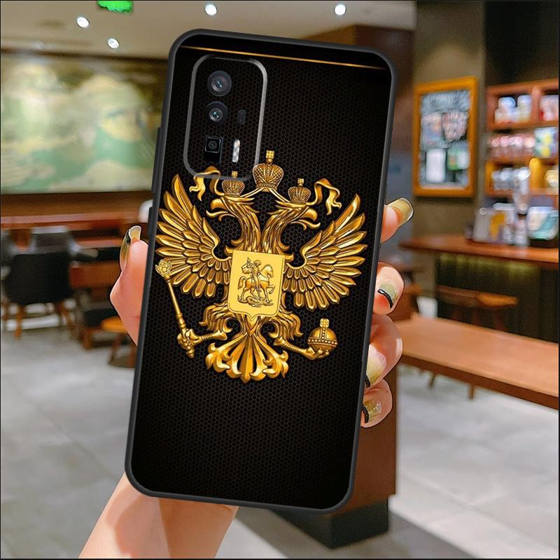 Russia Flag National Emblem Case For Xiaomi 14T Pro 13T 11T 12T 13 14 15 Ultra POCO X7 Pro X3 X5 X6 M6 F5 F6 Pro Cover