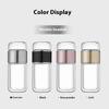 300ml Tea Separation Tea Cup Double-layer Glass Portable Creative Filter Anti-scalding Cup Advertising Gift  with Tea Filter