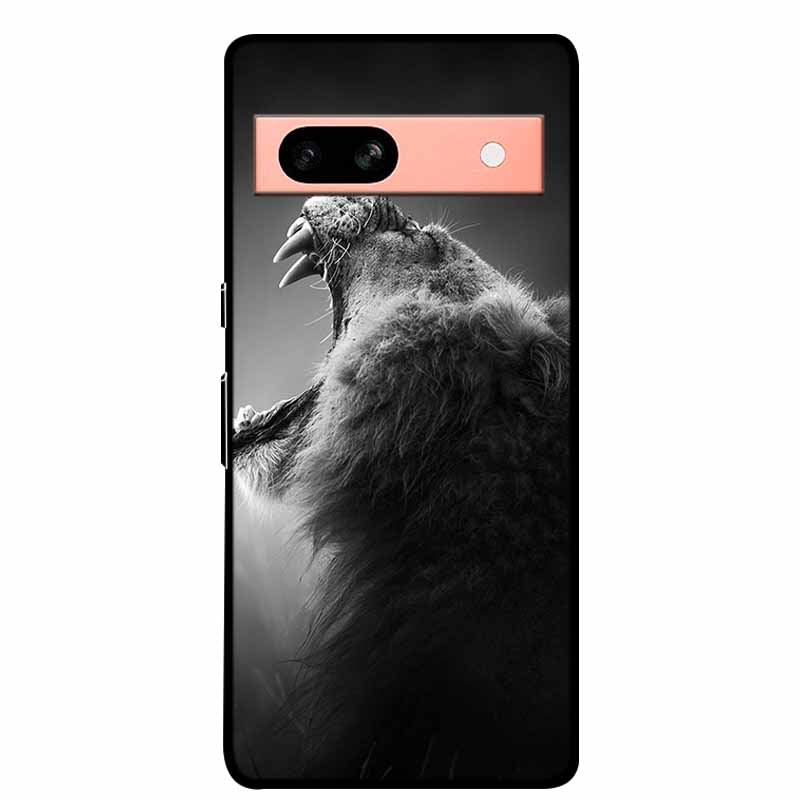 Per Google Pixel 7a 5G Custodia 6.1" Cover Fiori Bordo Nero Silicone TPU Morbida Cover Posteriore Per Google Pixel7a 2023 Custodia Telefono Fundas