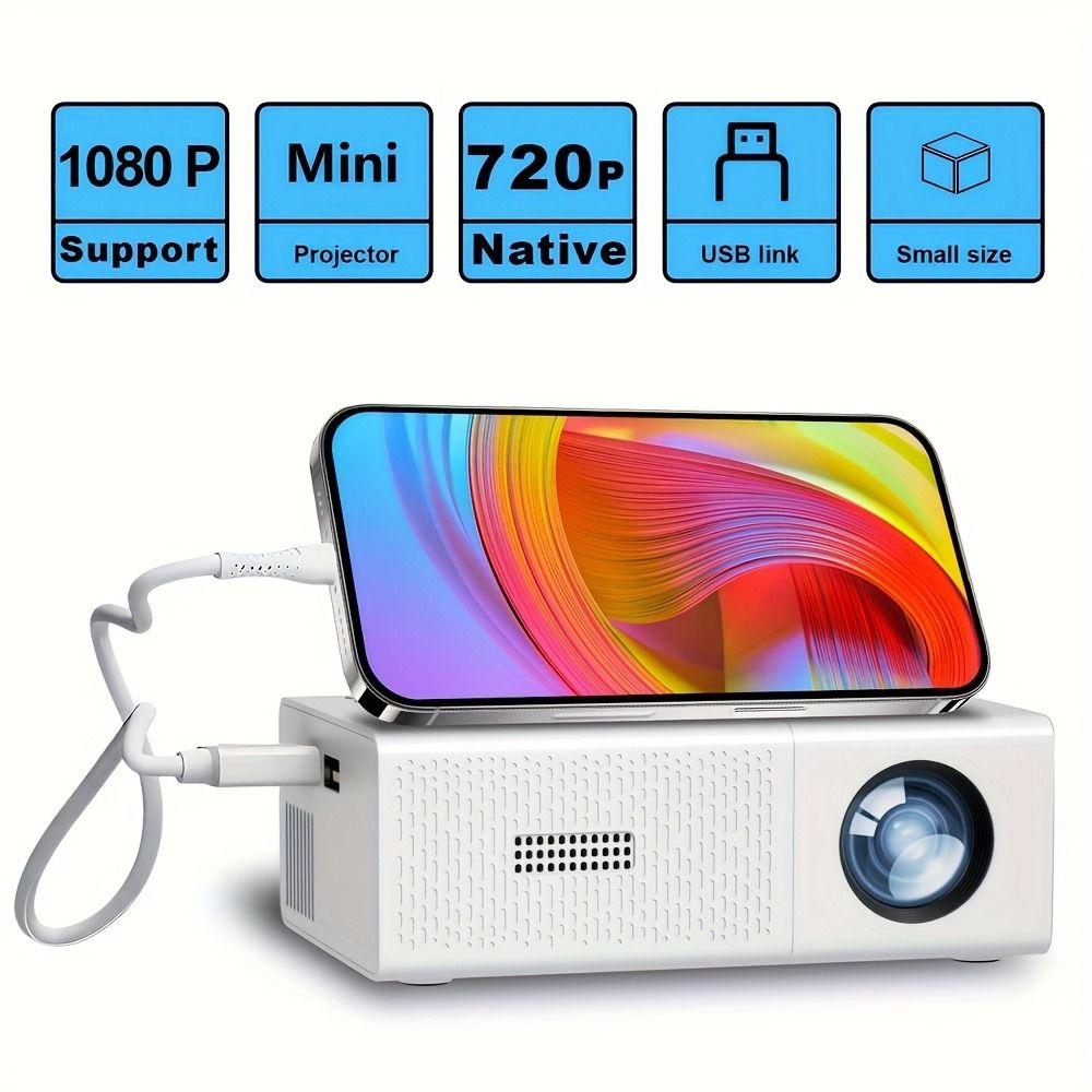 Remote Control Mini Projector Built-in Speaker Home Theater Projector  Home Theater
