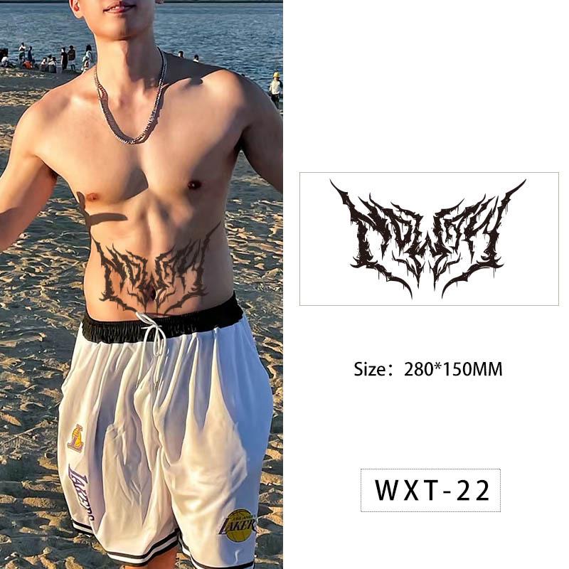 Grands Autocollants de Tatouage Temporaire Imperméables Floraux pour la Poitrine