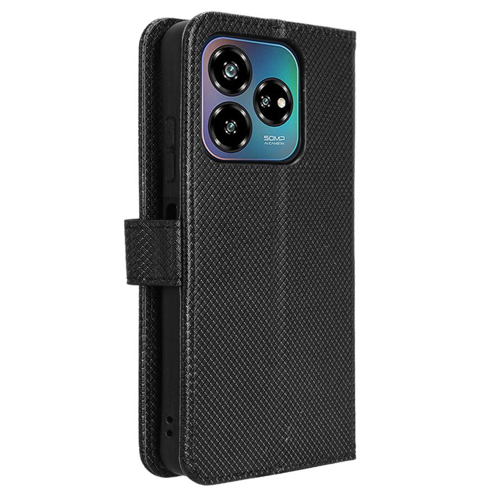 For ZTE Axon 60 Lite/Blade V60 Vita Phone Case PU Leather Diamond Texture Shockproof Cover