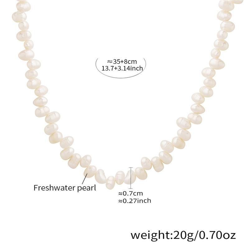 Showfay Stainless Steel Necklace Fashion Natural Freshwater Pearls Pendant Necklace 17inches золотой