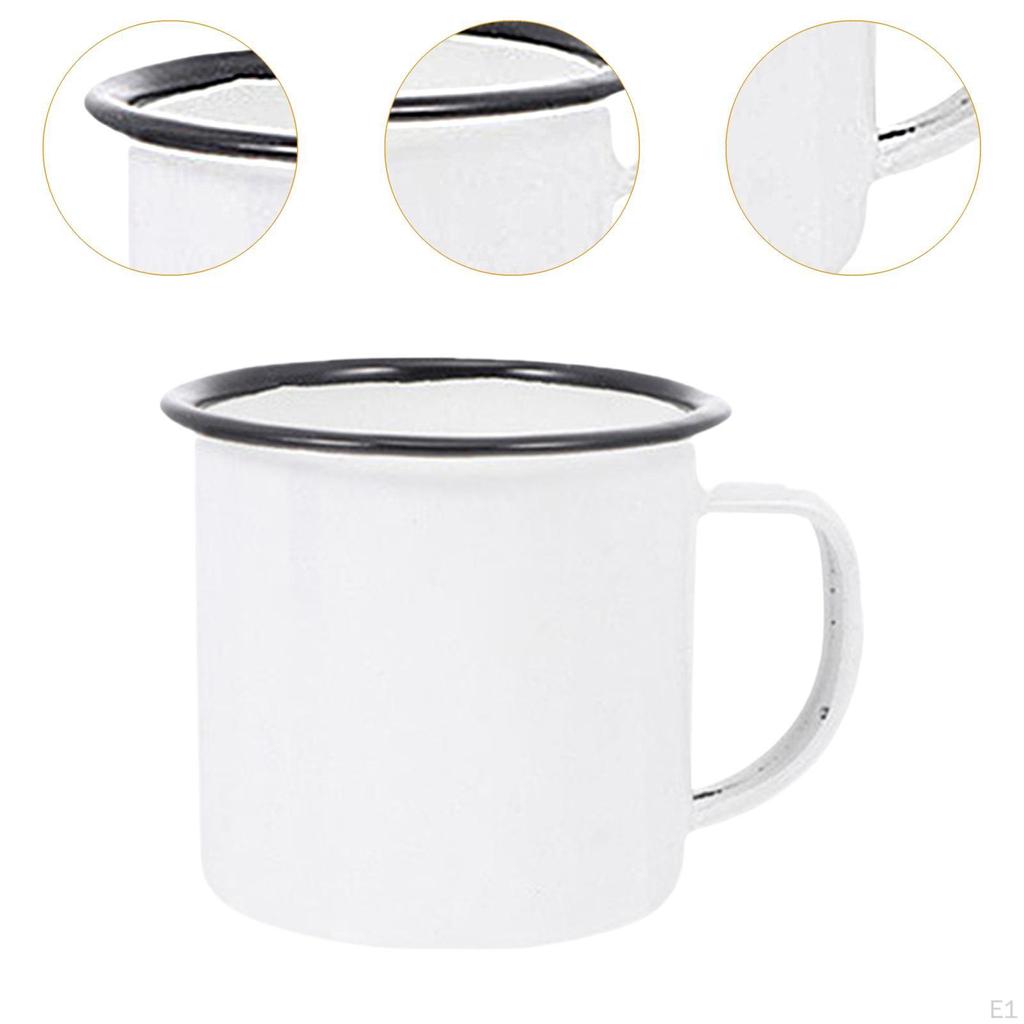 Conjunto de canecas de café esmaltadas para uso diário