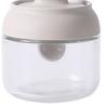 Seasoning Jar Retractable Spoon Glass Transparent Spice Condiment Storage Container Box for Home